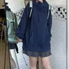 Harajuku moda carga hoodies feminino y2k streetwear oversize moletom estilo preppy vintage manga longa topos feminino