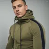 Tute da uomo Atletica 2 pezzi Tuta casual Zip intera Jogging Tuta sportiva Allenamento Set sportivo Abbigliamento sportivo