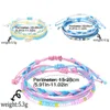 Bracelets de charme 3pcs bracelet imperméable mode coque décontractée coque de style océan cire colorée perle borde