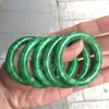 Bracciale rigido da 40 mm naturale Myanmar Bruma giada verde scuro braccialetti di giadeite mano bambino bambini gioielli braccialetto di pietra