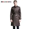 Chemises décontractées pour hommes Hommes Long Trench Coat Gabardina Hombre Jaqueta Masculina S6X Doublebreasted Long Office Trench Coat 230906