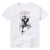 Homens Camisetas Crânio Fumar T-shirt de Algodão Camisa Tech Top Y2K Tops Cool Camisetas Masculinas Miles Morales Respirável Roupas Masculinas Para Homens Kpop