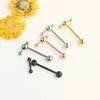 Labret Gioielli per piercing sul labbro Anello per capezzolo con piercing alla lingua in acciaio inossidabile Barretta per borchie per corpo con bilanciere 5 colori 230906