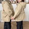 Down Coat Children's Jacket 2023 Autumn New Hooded Girl's Coat Solid Color Boy's Jacket Casual Loose Hooded 1-7Y Kid's Trench Coat R230905