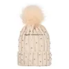 Neue Säuglingsmütze für Babys, Strickmütze, Punktbohrer, für Babys, Mädchen, Haarmützen, Kinder-Designer, solide Strick-Pom-Pom-Kappen für Kinder und Jungen, Outdoor-Slouchy-Mützen für Kleinkinder, Geschenke