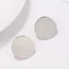 Round Shaped Golden Earrings Simple Metal Vintage Earrings For Women Fashion Jewelry Girls Earring Brincos Wholesale YME086