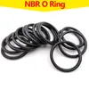 Nuovo 50 pz NBR O Ring Guarnizione Guarnizione Spessore CS 1 2 3 4mm OD 5 ~ 80mm Gomma Nitrile Butadiene Distanziatore Resistenza all'olio Rondella Forma Rotonda all'ingrosso