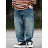 Мужские джинсы, японская уличная одежда, высококачественная мужская одежда-карго, повседневные джинсовые брюки Harajuku, корейские брюки для скейтборда в стиле хип-хоп