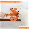Dog Toys Chews Plush Dog Squeaky Toys Durable Rope Dogs Chew For Puppy Small Medium Breed Teeth Cleaning Stuffed Animals Toy Cute Ch Otuzj