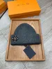 Nuevas de cuero de invierno, gorro tejido de diseñador para mujer, gorro a la moda para hombre, diadema fría, sombrero Louiselies vittonlies