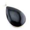 Natural Black Obsidian Pendants Teardrop Black Natural Stone Pendant Necklace Jewelry For Women Men Natural Black Agate Pendant