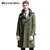 Chemises décontractées pour hommes Hommes Long Trench Coat Gabardina Hombre Jaqueta Masculina S6X Doublebreasted Long Office Trench Coat 230906