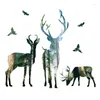 Adesivos de Parede Estilo Nórdico Elk Adolescente Sala de estar Quarto Decoração Estética Decoração de Casa Abstrata Moderna Decalques Papel de Parede Arte