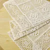 Table Cloth Pastoral Solid Lace Hollowed Out Pography Square Tea Bedside Tablecloth