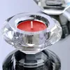 Party Favor 50st Clear Crystal Candle Holder Tealight Candlestick Wedding Decoration Gift