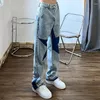 Herr jeans y2k stjärna design hip hop lapptäcke byxor harajuku vintage casual baggy överdimensionerad mångsidig koreanska streetwear