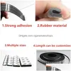 Wall Stickers New 1Pcs Black Sile Rubber Strip Self Adhesive Seal Gasket 1000X10/20/30X0.5/1/2/M Drop Delivery Dhcqp