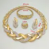 Wedding Jewelry Sets Kingdom Ma India Necklace Earring Ring Bracelet Sets For Women Gift African Bridal Wedding Gifts Jewelry Sets Gold Color Big Set 230907