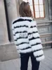 Women's Fur Faux Fur Autumn Long Sleeve Thin Fur Jacket For Women 2023 New Black White Faux Fur Coat Fashion Slim Outwear Fluffy Jacket x0907