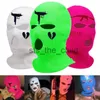 Beanie/Skull Caps Unisex Winter Knit Hat Full Face Cover Ski Mask Hat 3 Holes Balaclava Hood Motorcykel Armé Taktiska mössor Beanies Bonnet X0907