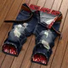 Summer new fashion Pockets Zipper Knee Length men jeans short male tide loose plus size 28 29 30 31 32 33 34 36 38 40 42281g