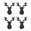 Décorations de Noël Porte-couteau et fourchette Elk Arbre de Noël Sac à couverts de poche en tissu non tissé Organisateur de batterie de cuisine Décoration de table Rra5 Dhu53