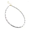 Chains Long Tube Shape Green Aventurine Yellow Jade Impression Jasper Rose Quartz Natural Stone Bead Handmade Necklace