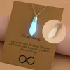 Pendant Necklaces Luminous Beads Necklace Glowing Night Star Heart Glow In The Dark Short For Men Women Hallowen Gifts