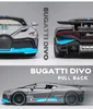 Aircraft Modle 132 Alloy Diecasts Metal Toy Car Model Bugatti Divo Toy Vehicles Miniature Car Model With Light Toys for Boys Kids Christmas GI 230906