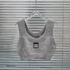 miu tops Designer Women Singlet Letter Knitted Tanks Luxury Charming Sleeveless Bottoming miu Tops Cropped Sweater Camis Singlets Knits 2574