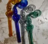 Las cachimbas dan el tubo de cristal del quemador de aceite de los tubos que fuman con el material embriagador grueso colorido de Pyrex del 14cm