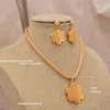 Necklace Earrings Set Dubai Gold Color Jewelry For Women Plated African Charm Wedding Ethiopian Arabic Hand Luxury