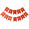 Décoration de fête Black Gold Happy Year 2023 Bannière Rouge Rose Lettre Alphabet Joyeux Noël Ornements pour la maison