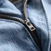Jeans pour hommes Denim ruiné patch brossé détruit longue tendance de la rue Style sombre grande taille