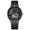 Relógios de pulso Suíça Sollen Miyota Relógios Mecânicos Automáticos Luminosos À Prova D 'Água Diamante Esqueleto Relógios SL356