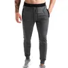 Calças masculinas apertadas leggings verão casual respirável multi bolso chaveiro casa memória gravata h