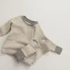 Pyjamas Automne Hiver Enfants Chaud Homewear Vêtements Ensemble À Manches Longues Bébé Garçon Fille Vêtements Costume Tenues 230906