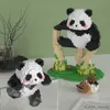 Blokkeert Panda Micro Building Blocks Model Leuke dierenfiguur van drie assemblagegames speelgoed voor kindergeschenken in R230907