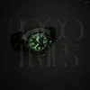 Orologi da polso 316L 20ATM Acciaio inossidabile nero vintage con fondello trasparente 6105 Orologio impermeabile Giappone NH35 Automatico da uomo