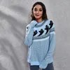 Damessweaters Halloween Ghost Polka Dot Print Trui met lange mouwen Herfst/winter losgebreide top