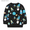 Hoodies Sweatshirts Kids Boys Sweatshirts Cartoon Autumn Long Sleeve Hoodies Car Print Boys Girls Sport Shirts Spring Pullover Baby Sweatshirts T230907