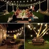 Décorations de jardin 8 modes Boule de cristal de lumière solaire 5M7M12M LED String Lights Guirlandes de fées pour la décoration extérieure de fête de Noël 230907