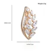 Stud Earrings Harong 585 Rose Gold Color Leaf For Women Girls Luxury Shiny Crystal Zircon Earring Jewelry Wedding Gift