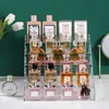 Förvaringshållare rack flerskikt transparent akryl display stativ nagellack parfym hållare makeup arrangör leksak sundries rack 230907