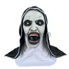 Party Masks The Horror Scary Nun Latex Mask W/Headscarf Valak Cosplay for Halloween Costume Face Masques with Headpiece x0907