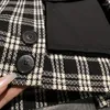 Jaquetas femininas 2023 outono inverno de alta qualidade lã algodão xadrez casaco feminino casual manga longa com capuz quente engrossar jaqueta à prova de vento