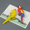 Trädgårdsdekorationer 3D Stereo American Country Parrot Creative Kylmagneter Black and White Board Home Decoration Magneter. Statyer