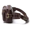 Portefeuilles Duurzaam Heren Fanny Taille Pack Belt Hip Bum Echt lederen hardlooptas Telefoon Pouc E74B