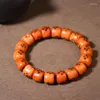 Strand Ox Bone wyrzeźbił bransoletkę z pojedynczą wapką dai yak shri chitipati Buddha Beads żeńska męska w stylu etnicznym artykuł rozrywki Brace