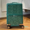 Designer -Trolley Case Suitcase Canvas Leather 360 graders rotativa hjul Kvinnliga män bagage reser 20 tum universella hjulduffelväskor